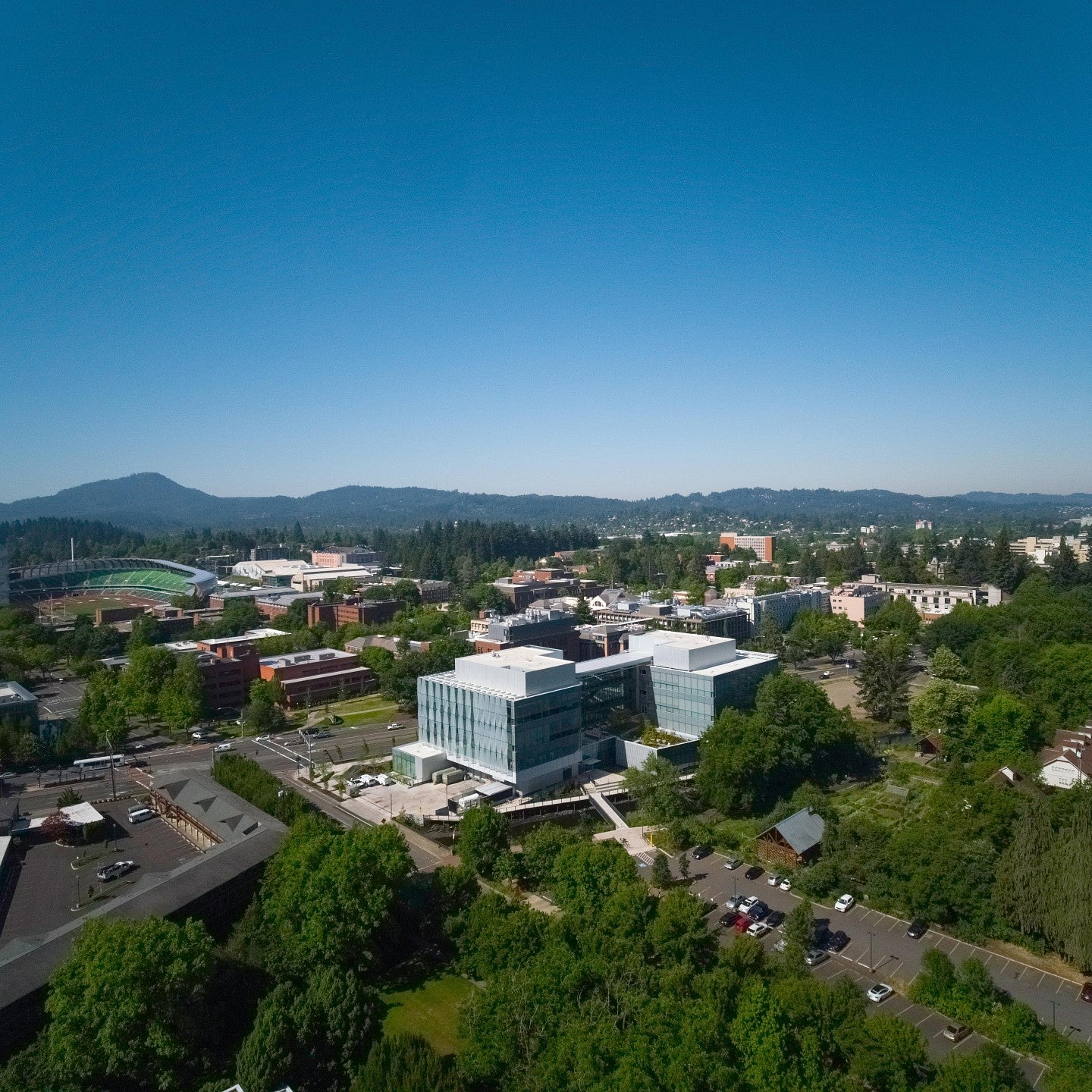 Aerial photo of UO