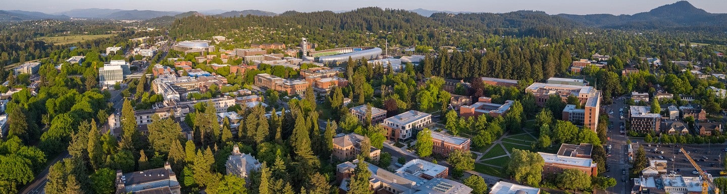 aerial image of Eugene