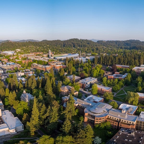 aerial image of Eugene