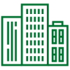 green buildings icon